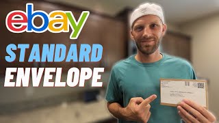 How to Ship with eBay Standard Envelope  Mail Cards Stamps amp Money [upl. by Yelsnik]