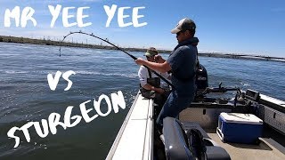 Sturgeon fishing at Mcnary Dam GUIDE BOAT [upl. by Joash]