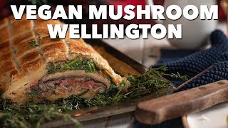 Vegan Mushroom Wellington  Holiday Recipes [upl. by Curr]