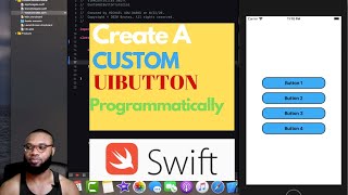 Create Custom UIButton Programmatically swift [upl. by Allevon576]