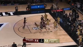 Vanderbilt hits wild buzzer beater to beat Texas AampM [upl. by Laresa]