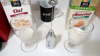 Oat Milk vs Almond Milk part 2 Frothing Test [upl. by Ranit]