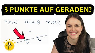 Liegen 3 PUNKTE auf der GERADEN – Punktprobe überprüfen lineare Funktion aufstellen [upl. by Arobed525]