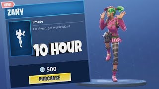 Fortnite Zany Emote 10 hours [upl. by Atikihc205]