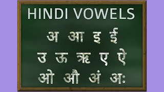 Hindi Vowels Pronunciation  Learn Hindi Alphabets [upl. by Neetsuj]