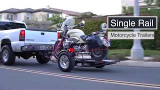 Single Rail Motorcycle Trailer Stand Out from the crowd Tows up to 1000 lbs [upl. by Conway]