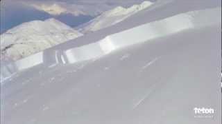 Skier Triggers Giant Avalanche [upl. by Akeim]