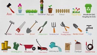 Gardening Tools  List of Garden Tools in English [upl. by Upali336]