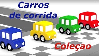 Coleçao de 4 carros corrida Melhor compilação de desenhos animados [upl. by Sirama90]