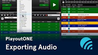 PlayoutONE Exporting Audio [upl. by Vierno]