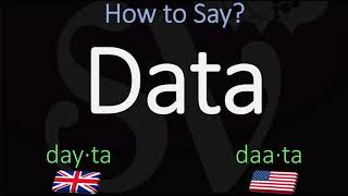 How to Pronounce Data  British Vs American Pronunciations [upl. by Kaenel137]