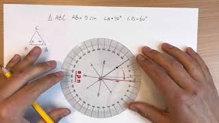 Driehoek tekenen met koershoekmeter [upl. by Sullivan689]