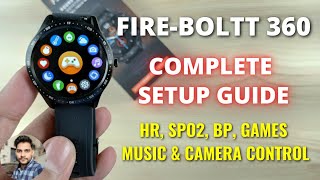 FireBoltt 360 Smartwatch Full Setup Guide  Settings amp Features [upl. by Adnaram]