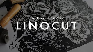 Linocut Printmaking Process  In the Studio [upl. by Lawler]