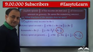 Word problems on fraction  Class 6  CBSE  NCERT  ICSE [upl. by Osgood393]