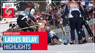 Shocking gold for Sweden  Ladies Relay  Seefeld  FIS Nordic World Ski Championships [upl. by Rugg953]