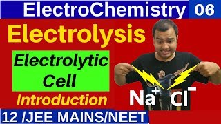 ElectroChemistry 06  Electrolysis OR ElectroChemical Cell  Introduction  Product at Electrode [upl. by Dihsar]