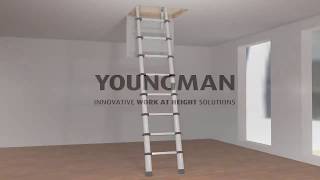 Youngman Telescopic Loft Ladder Installation [upl. by Seldon]