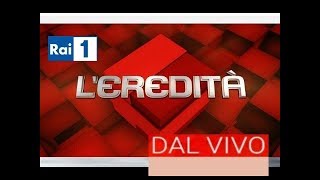 Leredità  Rai 1  Live  Streaming  DIRETTA TV  domanda Maurizio Paschetta [upl. by Arytal692]