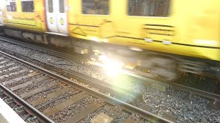 Merseyrail 507 009 making arcs at Birkdale station [upl. by Hillman134]