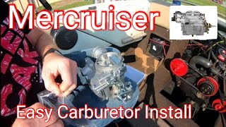 Mercruiser Carburetor Replacement DIY [upl. by Erastus]