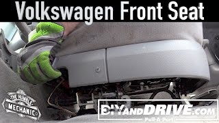 How To Remove A VW Front Seat  Salvage Yard Tips [upl. by Iuq]