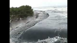 Stabilized footage of Japanese Tsunami [upl. by Suirred869]