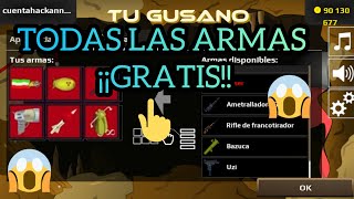 👑TOP 4 el ◀MEJOR▶ COMBO de ARMAS para Jugar 100 Annelids Guerra de Gusanos😱 [upl. by Babcock]