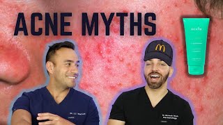 Debunking Common Acne Myths Drinking water Fried food Spot treating  Doctorly Debunked [upl. by Langsdon900]