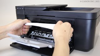 Removing jammed paper inside printer [upl. by Bowerman]