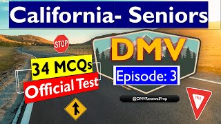 California DMV Senior Test 2024 Official Question Set 3 [upl. by Ailyn]