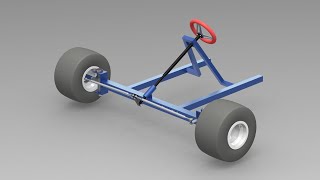 Gokart Steering Mechanism Model Working Animation in Solidworks [upl. by Sine720]