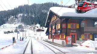 ★ 4K 🇨🇭Chur  Arosa cab ride Switzerland 022021 [upl. by Halimak921]