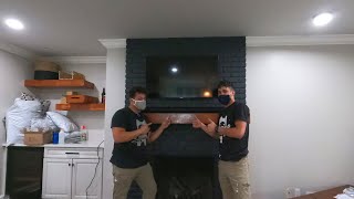 How to install TV above BRICK Fireplace STEP by STEP [upl. by Aneelad]