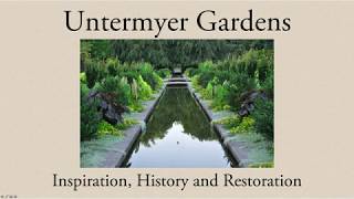 Untermyer Gardens Inspiration History and Restoration [upl. by Hanikehs]