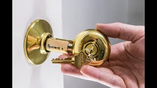 223 How To Easily ReInstall A Schlage Door Knob Lock [upl. by Shishko]