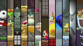 Newer Super Mario Bros Wii  All Bosses [upl. by Ormsby]