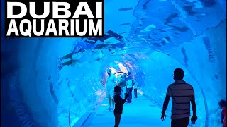 Dubai Aquarium amp Underwater Zoo Complete Tour  4k  Dubai Tourist Attraction [upl. by Lezned]