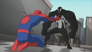 Spectacular SpiderMan 2008 SpiderMan vs Venom parade fight 33 [upl. by Kcirb]