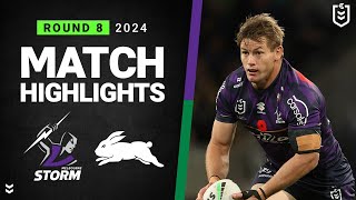 NRL 2024  Storm v Rabbitohs  Match Highlights [upl. by Kolva]