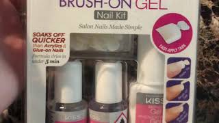 Kiss BrushOn Gel Nail Kit Tutorial [upl. by Edithe]