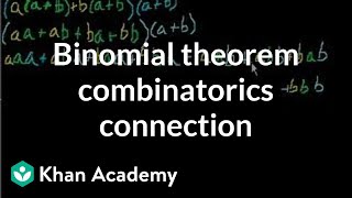 Binomial theorem combinatorics connection  Algebra II  Khan Academy [upl. by Brander]