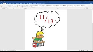 How To Type Fractions In Microsoft Word [upl. by Otti665]