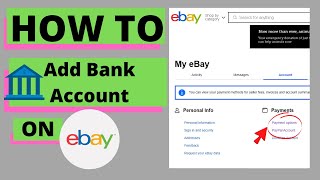 How To Add Payment Option to eBay  Update Bank Account Credit Card or PayPal to eBay [upl. by Eimirej878]