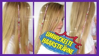 ♥ mit Garn bunt umwickelte Haarsträhne ☮Urlaubshaarsträhne HAIRWRAP♥Sommerfrisur für Mädchen  maVie [upl. by Naujahs]