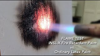 FLAME TEST  INSLX Fire Retardant Paint vs Ordinary Paint [upl. by Alleras]