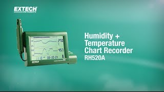 Extech RH520A HumidityTemperature Chart Recorder Showcase Video [upl. by Wixted163]