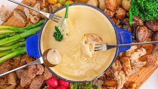 How To Make Cheese Fondue By Rachael [upl. by Moretta]